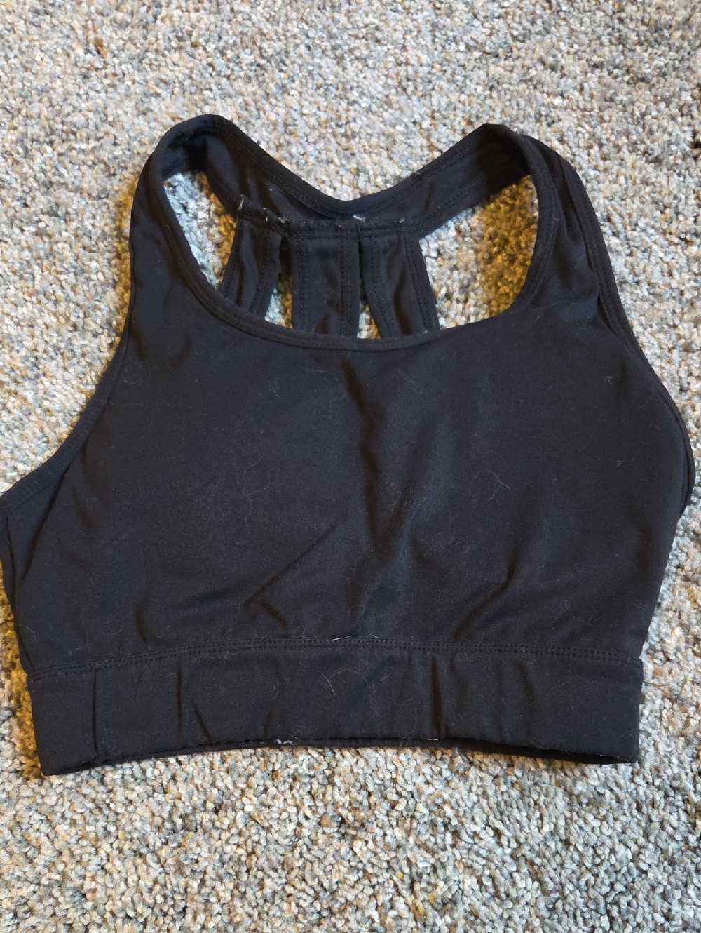 NVGTN Black Racerback Sports Bra with Strappy Back